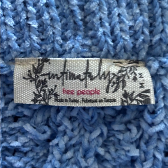 Free People Intimately Blue Textured Knit Lounge Shorts — Size M - Picture 3 of 5